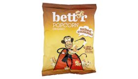 Bett'r Organic Bio bezlepkový slaný karamelový popcorn 